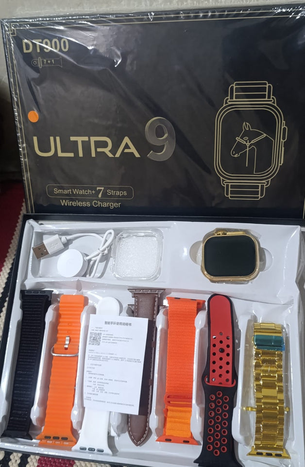 DT900 Ultra9 Smart Watch 7 in 1 (GOLD)